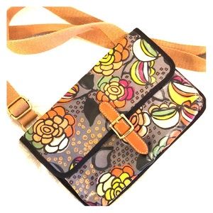 Fossil coated canvas crossbody